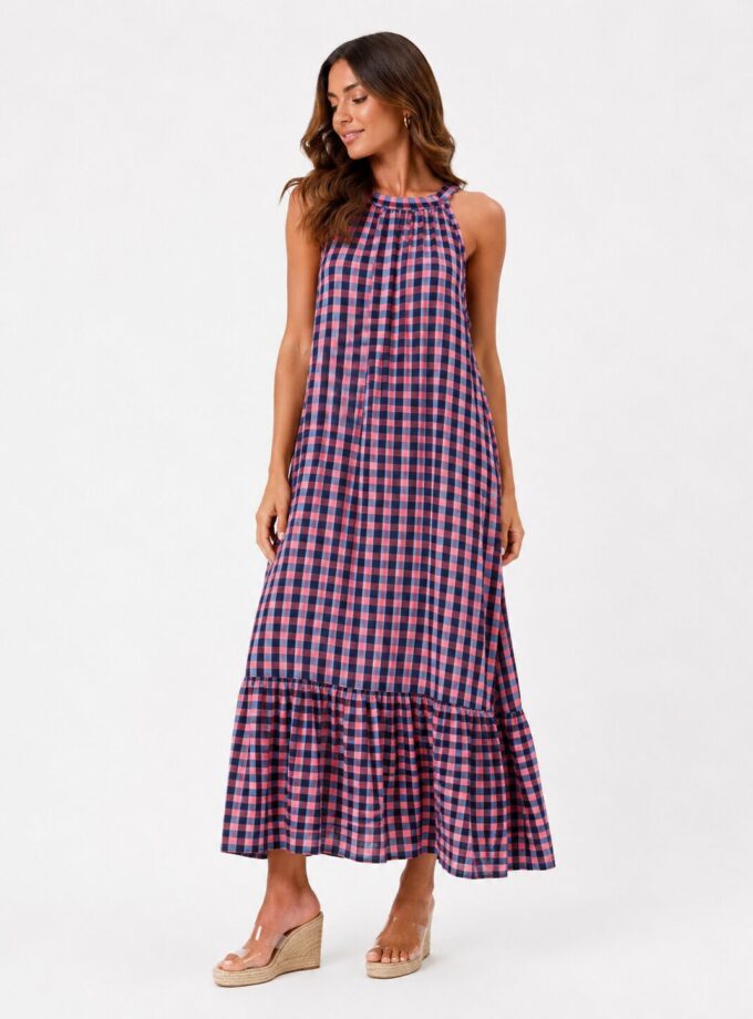 Vestido vichy azul