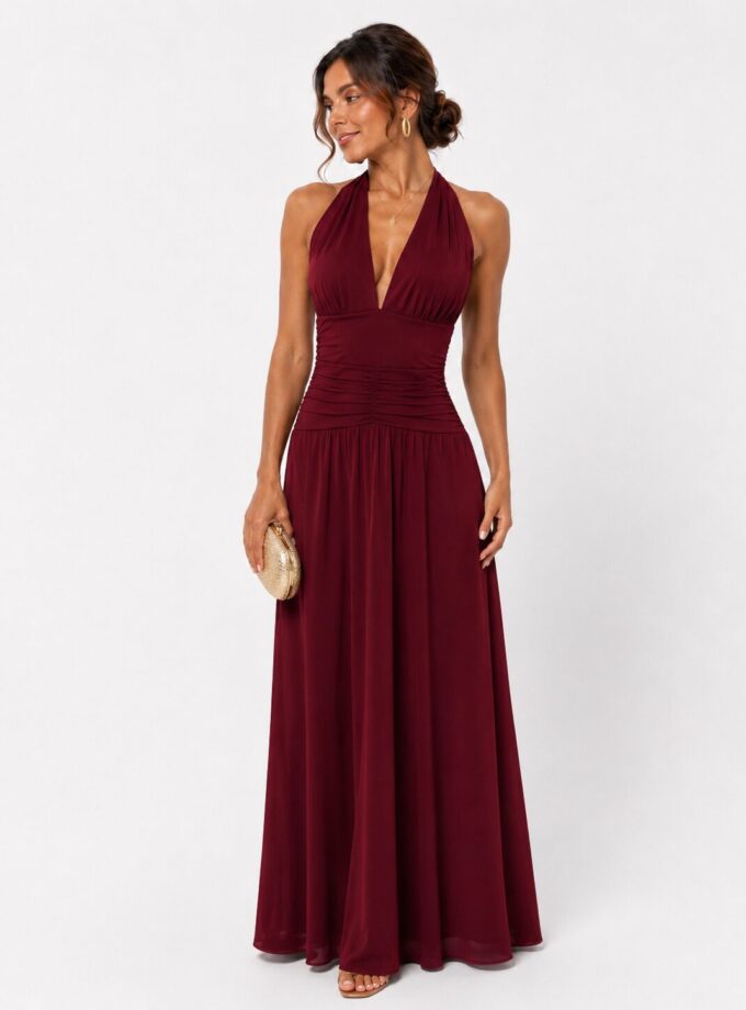 Vestido Katy burdeos