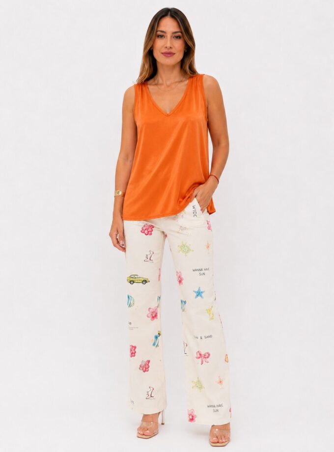Camiseta tirantes naranja