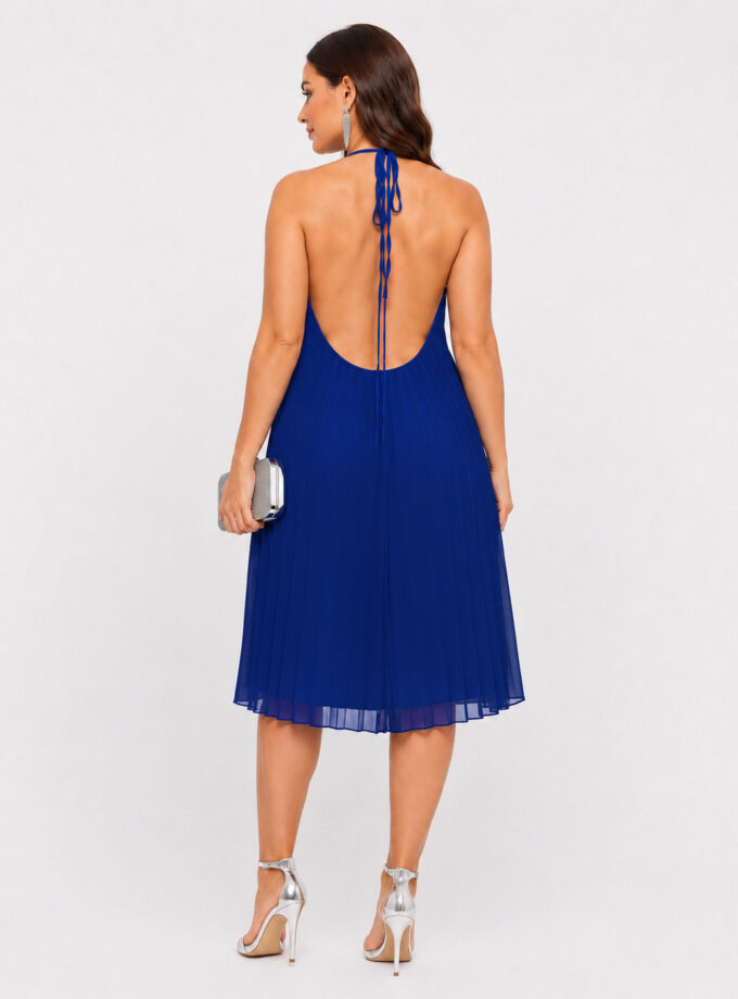 Vestido plisado azul