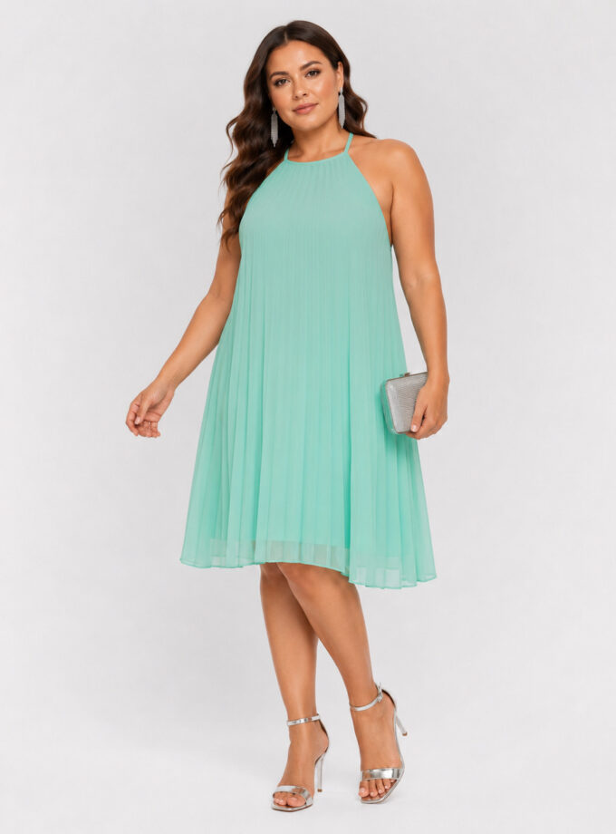 Vestido plisado agua