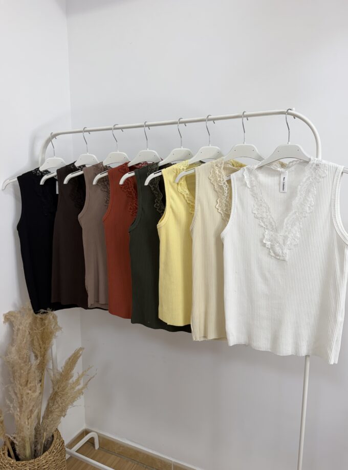 Camiseta encaje + colores