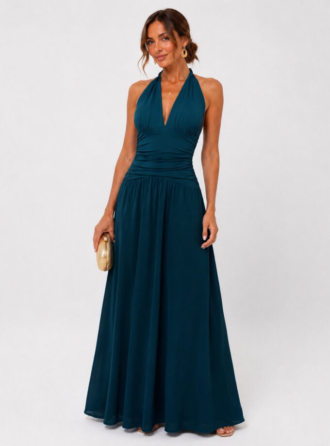 Vestido Katy petróleo