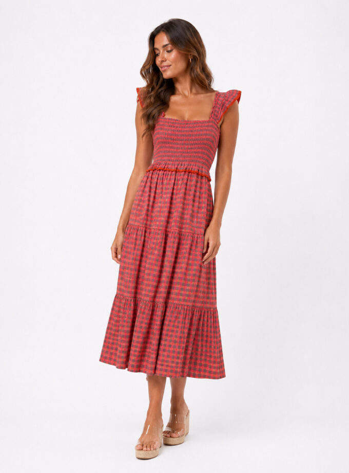Vestido flúor naranja