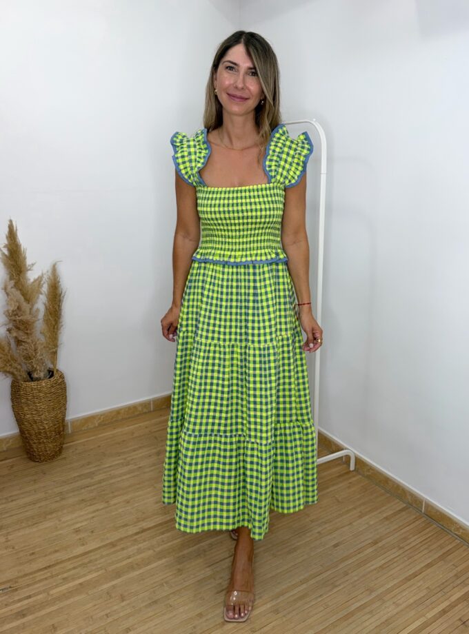Vestido flúor celeste