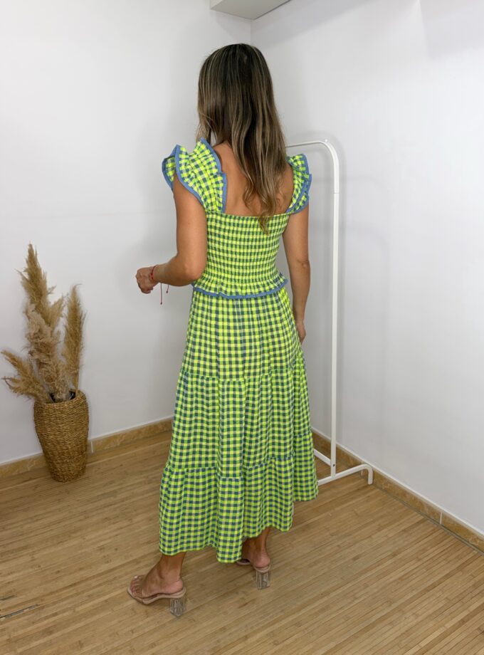Vestido flúor celeste