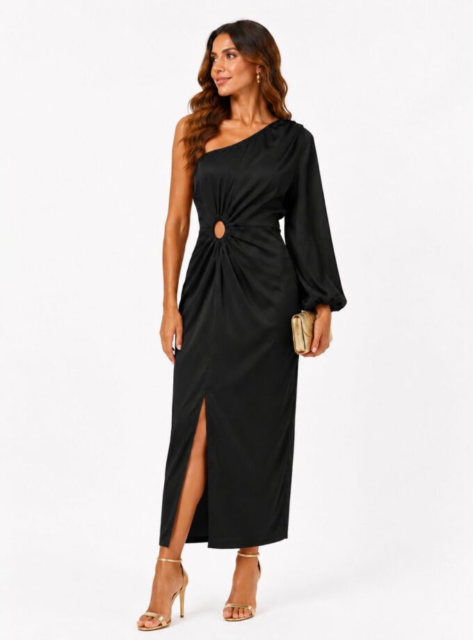 Vestido raso negro