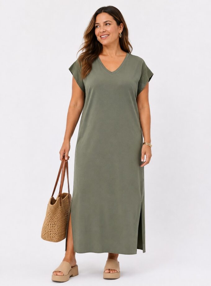 Vestido tachas verde
