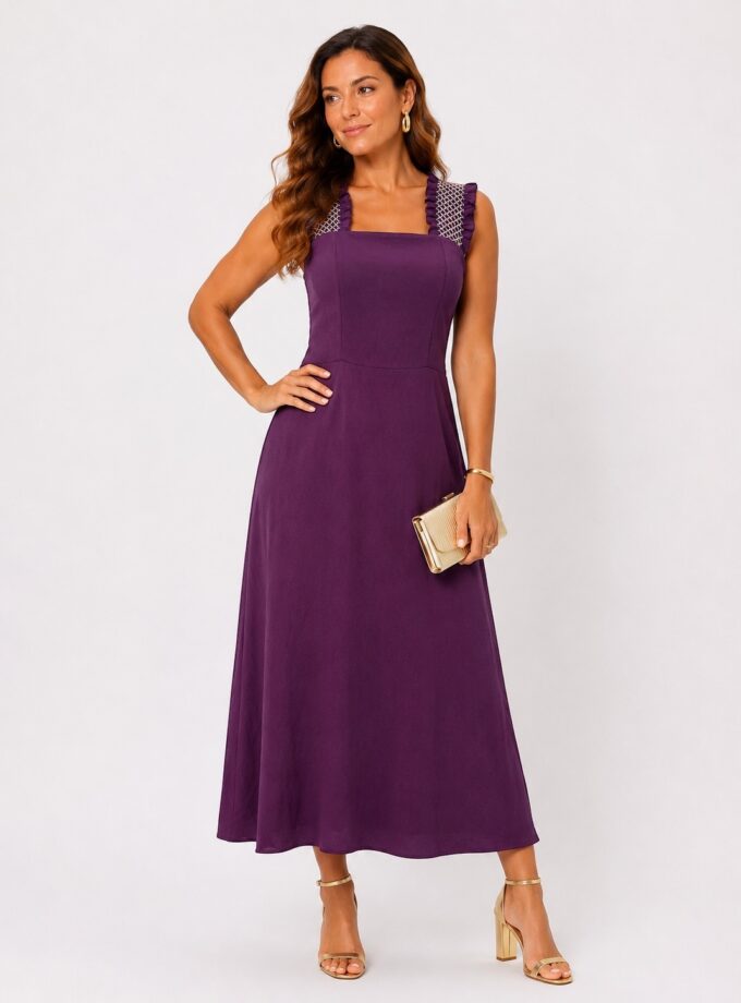 Vestido Córdoba berenjena