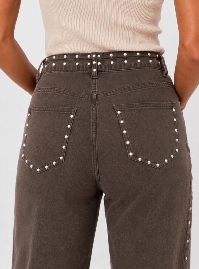 Jeans tachas marrón