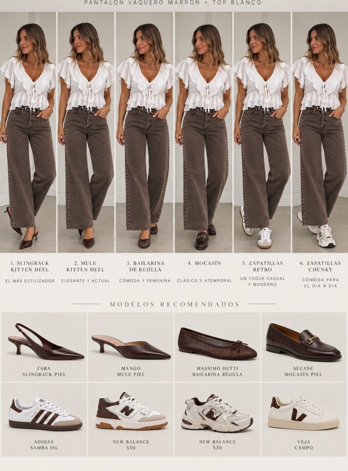 Jeans tachas marrón