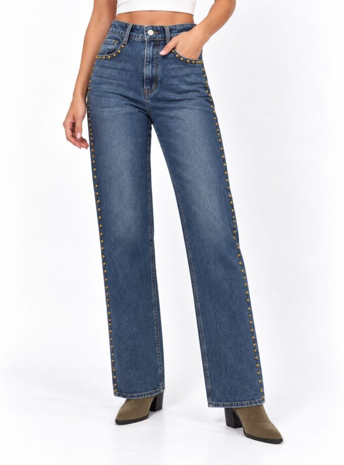 Jeans tachuelas azul