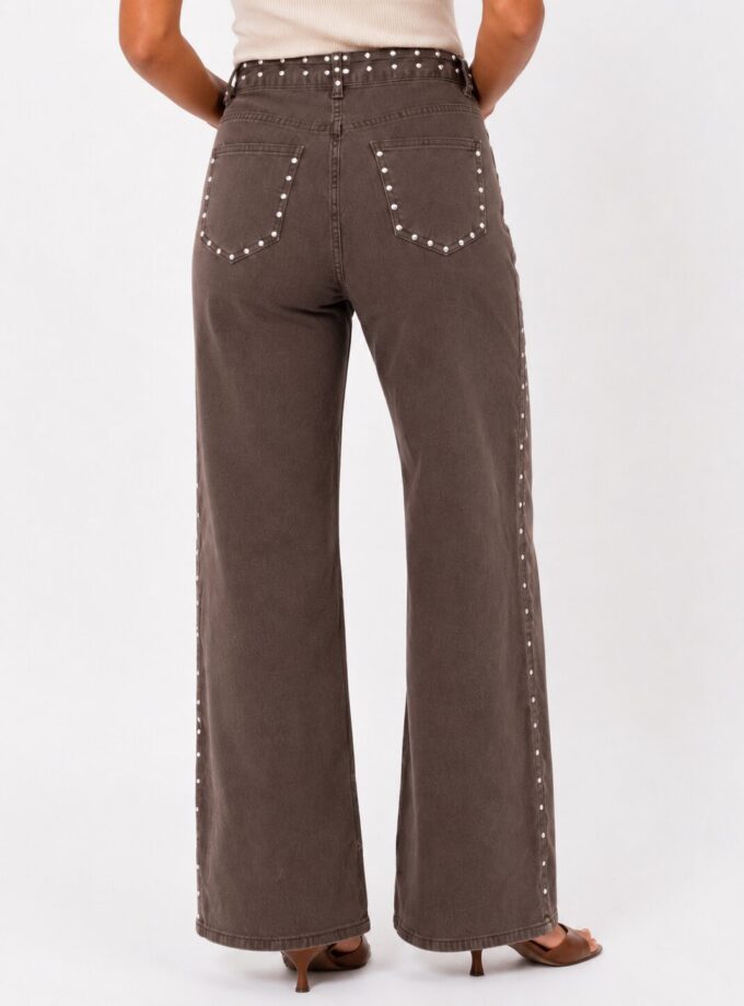 Jeans tachas marrón
