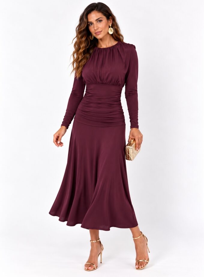 Vestido Gardenia burdeos