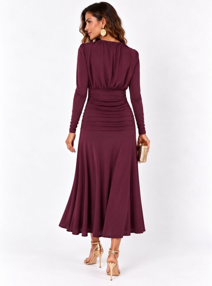 Vestido Gardenia burdeos