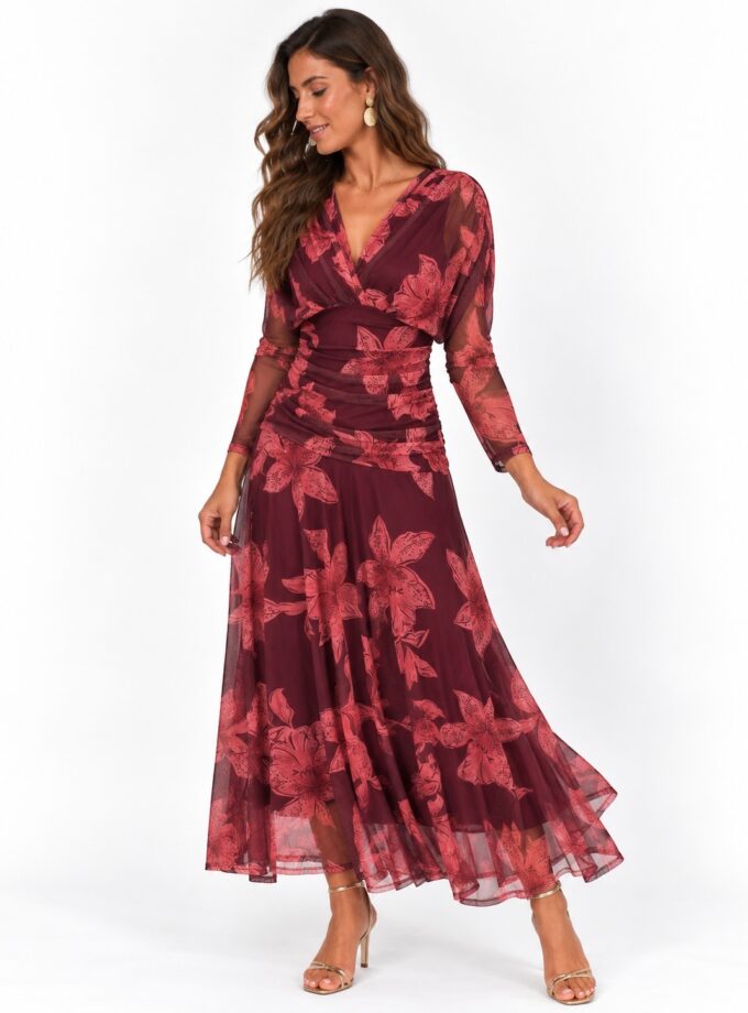 Vestido Bali burdeos