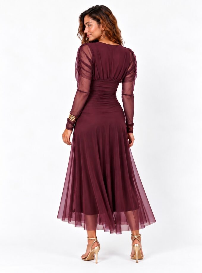 Vestido Andújar burdeos