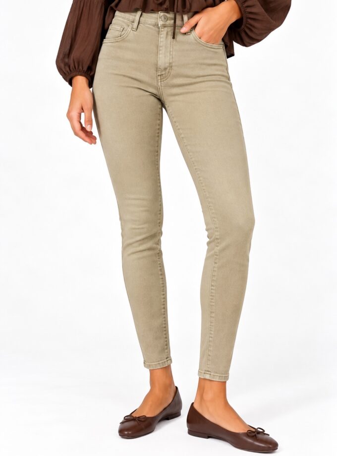 Jeans push up beige