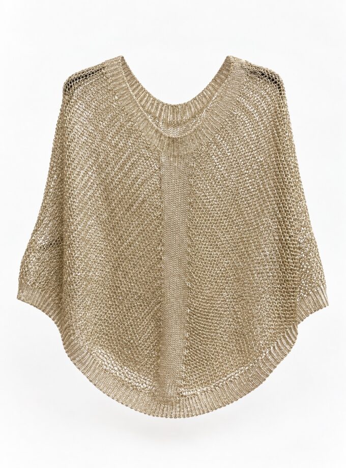 Poncho calado dorado