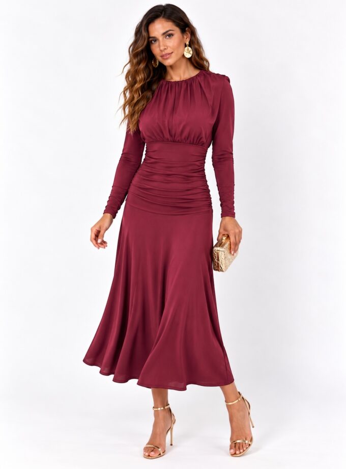 Vestido Gardenia cereza