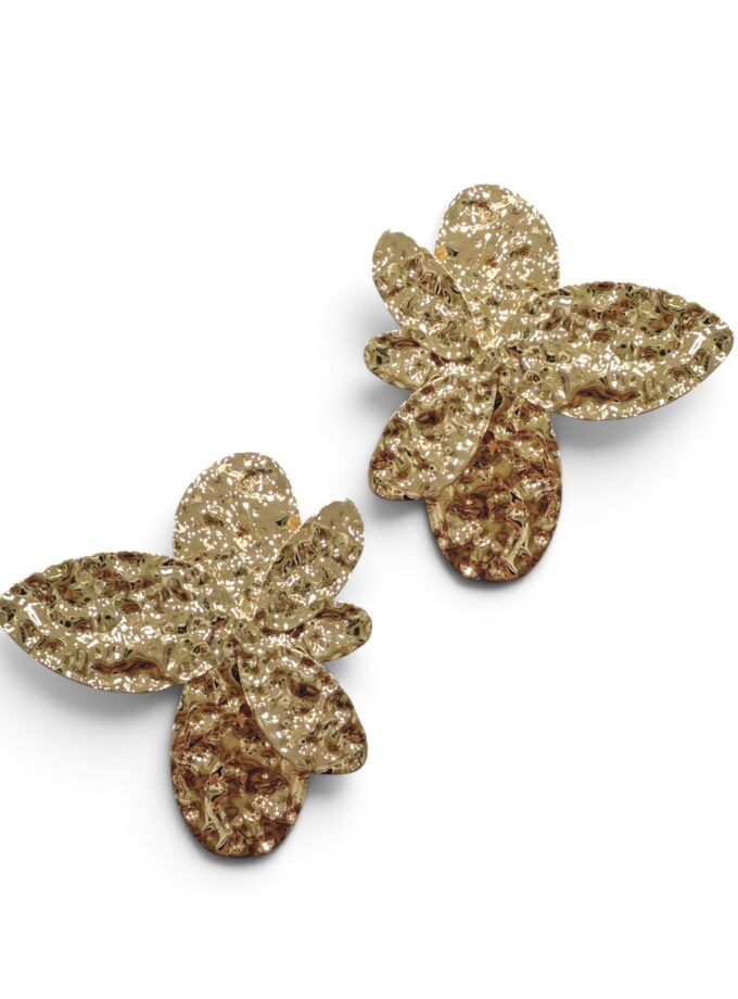 Pendientes pétalos dorado