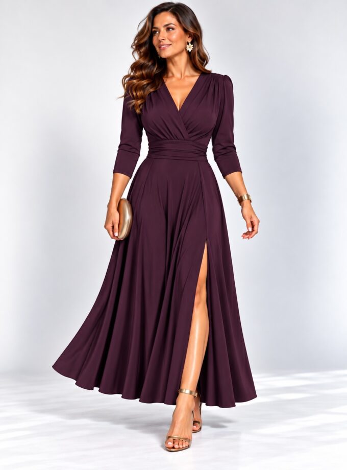 Vestido Julieta berenjena