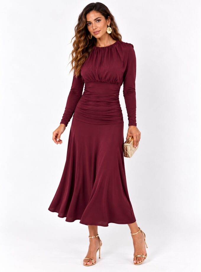 Vestido Gardenia cereza