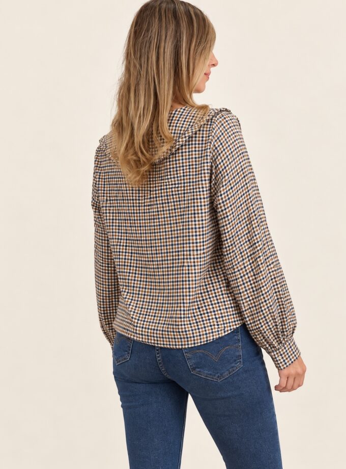 Blusa vichy azul